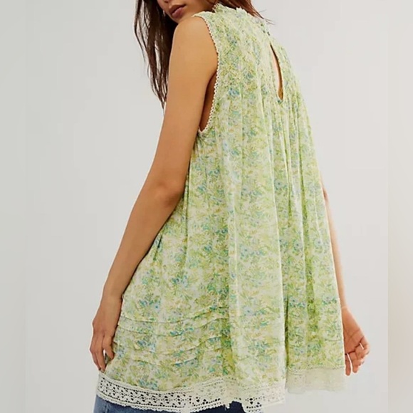 Free People Shea Printed Undersea Combo Button Back Closure Mini Dress M - Picture 3 of 16